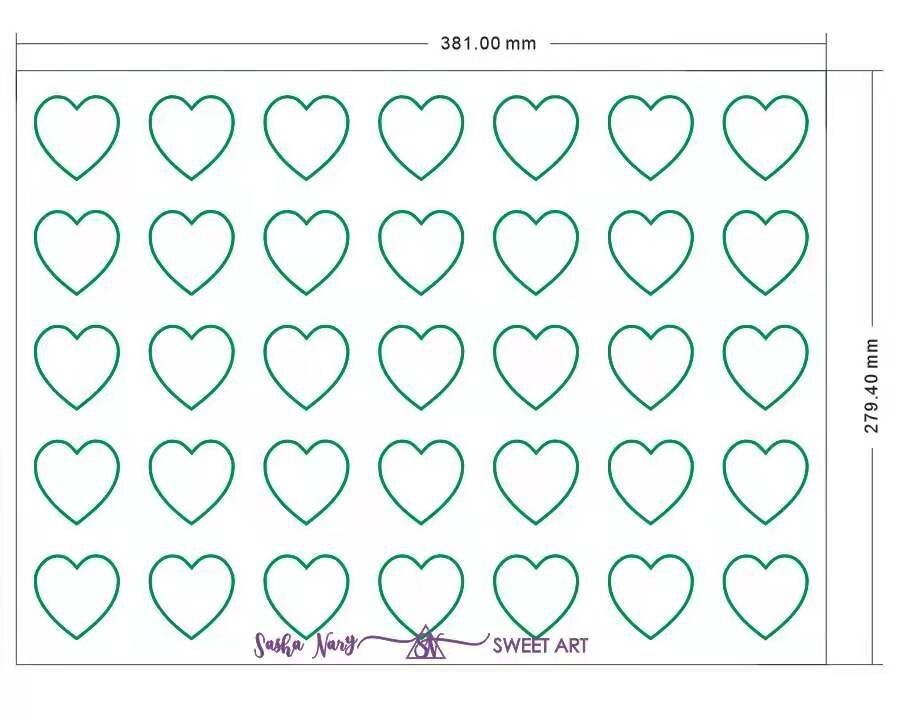 Reversible Fiberglass Coated Premium Silicone Macaron Baking Mat, Round/Bear and Heart Templates. Non-Stick.