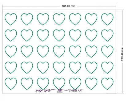 Reversible Fiberglass Coated Premium Silicone Macaron Baking Mat, Round/Bear and Heart Templates. Non-Stick.